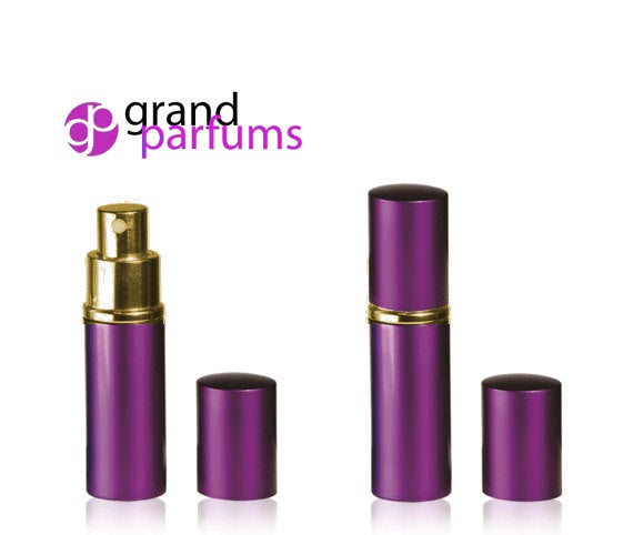 Deep Purple 10ml  Perfume Atomizers New Shiny Empty Refillable Purse Spray Bottle, Travel Bottle Perfume, Cologne, Freshen up Fragrance
