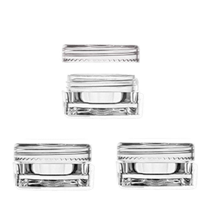 12 Clear Lid /Caps 5g Jars 5 gram + Free Spatula/ Spoons