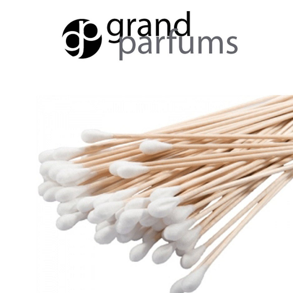 500 Cotton Swabs w/ Wood Handle for Makeup, Cleaning Fragrance Essential Oil Testing Tester Perfume Making Supply Aromatherapy Q-Tip 6 inch