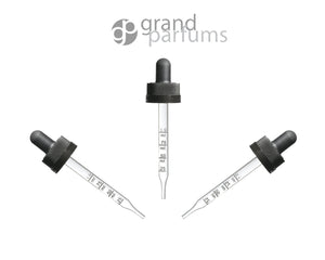 3 Graduated CALIBRATED GLASS DROPPERS to Fit 1 Oz Glass Boston Round Bottles 20/400 Thread  Oil Serum Essential Oil Measuring Perfumers Tool