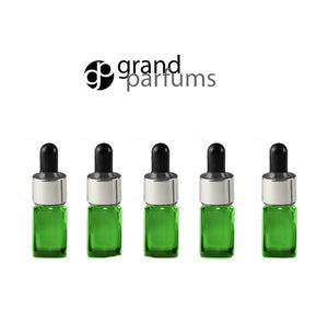 6 Mini 5ml COBALT BLUE Essential Oil Glass Dropper Bottles 1/6 Oz Boston Round w/ Shiny Metallic GOLD Glass Pipette White Medicine Bulb 5 ml