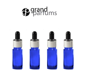 6 GREEN 15ml Essential Oil Glass Dropper Bottles 1/2 Oz Boston Round w/ Shiny Metallic GOLD Glass Pipettes White Medicine Bulb 15 ml
