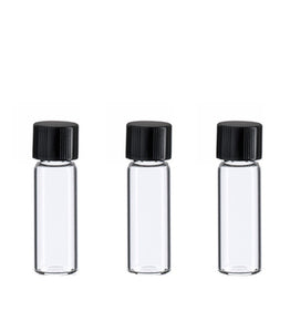 12 Clear Glass 2ml Essential Oil Vials Bottles 1/2 DRAM  2 ml w/ Black Caps Essential Oil, Carrier Oil Cosmetic Sampler Bulk Wholesale