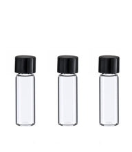 Load image into Gallery viewer, 12 Amber Glass 2ml Essential Oil Vials Bottles 1/2 DRAM  2 ml w/ Black Caps Essential Oil, Carrier Oil Cosmetic Sampler Bulk Wholesale
