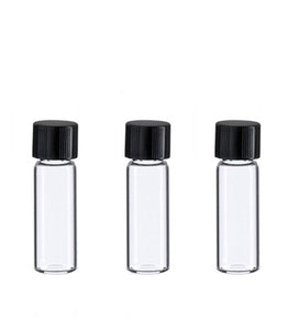 144 Clear Glass 2ml Essential Oil Vials Bottles 1/2 DRAM  2 ml w/ Black Caps Essential Oil, Carrier Oil Cosmetic Sampler Bulk Wholesale
