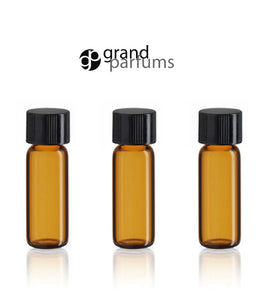 36 Amber Glass 2ml Essential Oil Sample Vials Bottles 1/2 DRAM  2 ml w/ Black Caps Essential Oil Carrier Oil Cosmetic Sampler Bulk Wholesale