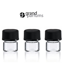 36 Clear Glass 1/4 DRAM Vials SAMPLER Sample Tester 1ml Empty Bottles w/ Caps MINI Wholesale Tiny Perfume, Essential Oil, Cosmetics .125 Oz