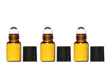 Load image into Gallery viewer, 24 MINI 2ml Cobalt BLUE Glass Roller Ball Roll On Bottles Vials w/ Stainless Steel Rollers Perfume Essential Oil Samples 1 ml Lip Gloss