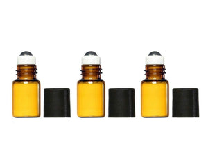 24 MINI 2ml Cobalt BLUE Glass Roller Ball Roll On Bottles Vials w/ Stainless Steel Rollers Perfume Essential Oil Samples 1 ml Lip Gloss