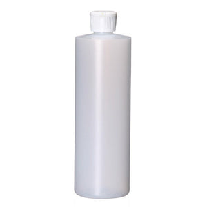 12 Sets 4 Oz Natural HDPE Cylinders Round Plastic Bottles w/ White Turret Squeeze Bottle Dispensing Spout Pour Caps - bulk pricing BPA Free