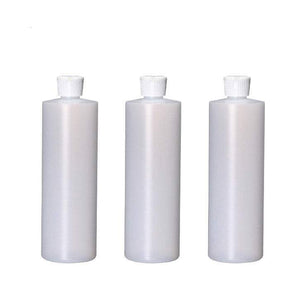 12 Sets 4 Oz Natural HDPE Cylinders Round Plastic Bottles w/ White Turret Squeeze Bottle Dispensing Spout Pour Caps - bulk pricing BPA Free