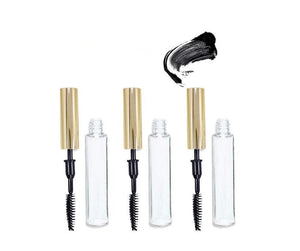 100 LUXURY Empty DIY Mascara Container 7.5ml Tubes 1/4 Oz Shiny SILVER Metallic Applicator Wand Caps 7.5ml Private Label Packaging Cosmetics