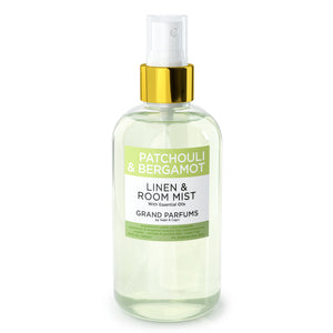 Organic Basil Spray Mist for Room, Linens and Body - by Sage & Capri for Grand Parfums - 240mL/8 Oz